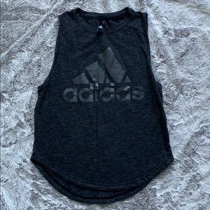 Adidas black and grey athletic shirt